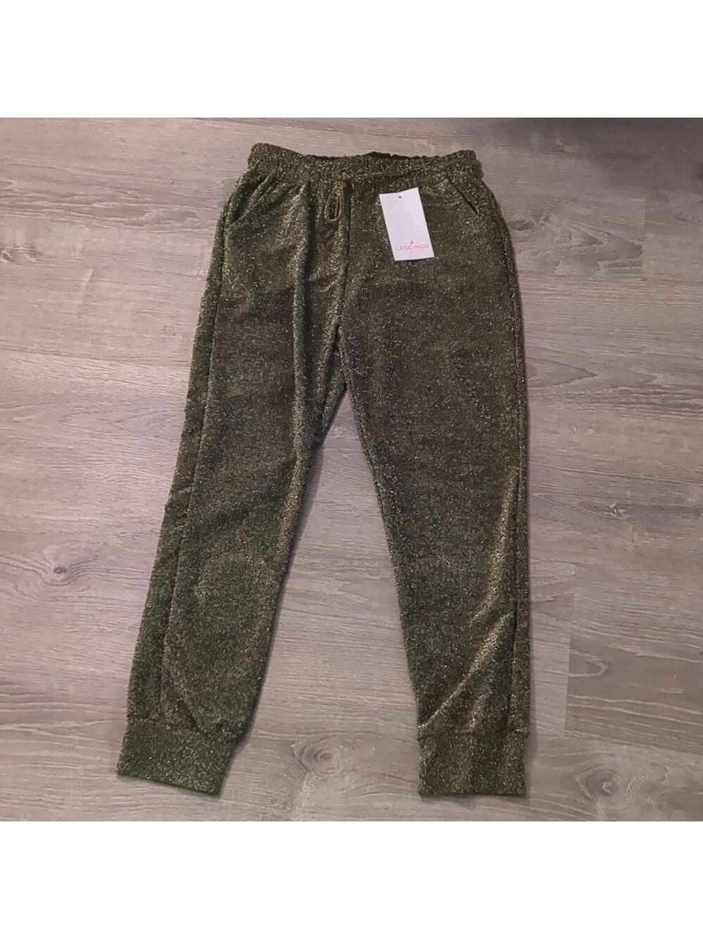 Leggings park gold joggers size large/XL